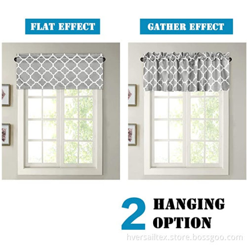 New Geometric Designs Blackout Bathroom Window Valances